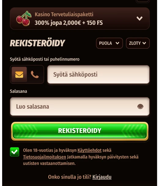 Rekisteröityminen